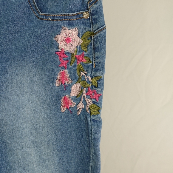Blue Republic Embroidered Skinny Jeans Juniors 9 11 Womens Medium Floral Stretch - Picture 6 of 11
